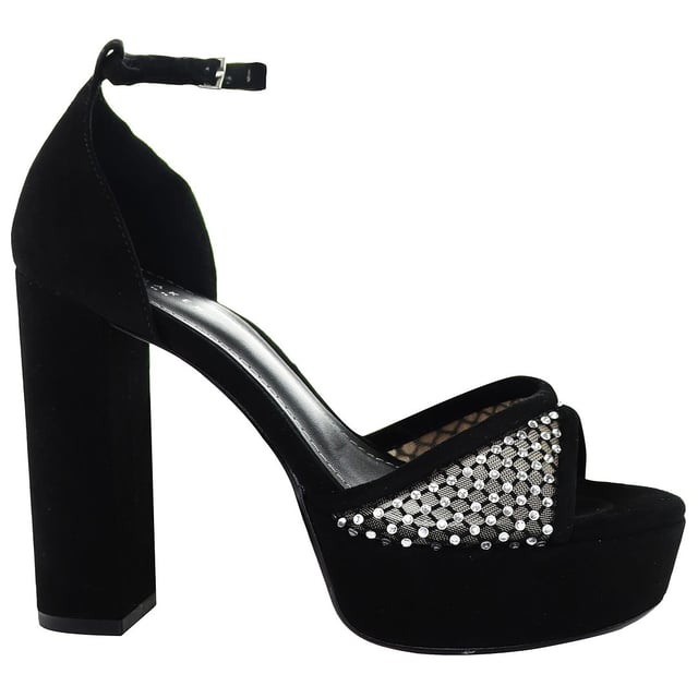 Ted Baker Bexins Crystal Mesh Womens Black Platform Sandals Elevate your footwear collection with the opulent and glamorous Ted Baker Bexins Crystal Mesh Women's Black Platform Sandals. These statement sandals seamlessly marry luxurious design with contemporary flair, ensuring you stand out with every step. Here are the key features that make these platform sandals a must-have for the fashion-forward:
Key Features:
Crystal Mesh Embellishments: The Ted Baker Bexins Sandals are adorned with exquisite crystal mesh detailing, adding a touch of sparkle and glamour to your look. This opulent embellishment reflects Ted Baker's commitment to creating pieces that exude luxury and sophistication.
Platform Sole: Step into elevated style with the platform sole design. Not only does it add a trendy and modern touch, but it also provides extra height without compromising on comfort. The platform design makes these sandals a bold choice for both casual and more formal occasions.
Adjustable Ankle Strap: Enjoy a secure and customized fit with the adjustable ankle strap. This feature adds both practicality and style, allowing you to tailor the fit to your comfort while maintaining the sleek look of the sandals.
Comfortable Insole: Despite the elevated platform, these sandals prioritize comfort. The well-cushioned insole ensures that you can confidently wear them for extended periods, making them suitable for various occasions.
Step into the spotlight with confidence and style wearing the Ted Baker Bexins Crystal Mesh Women's Black Platform Sandals – a captivating blend of luxury, contemporary design, and comfort. These sandals are the perfect choice for those who want to make a statement with their footwear.