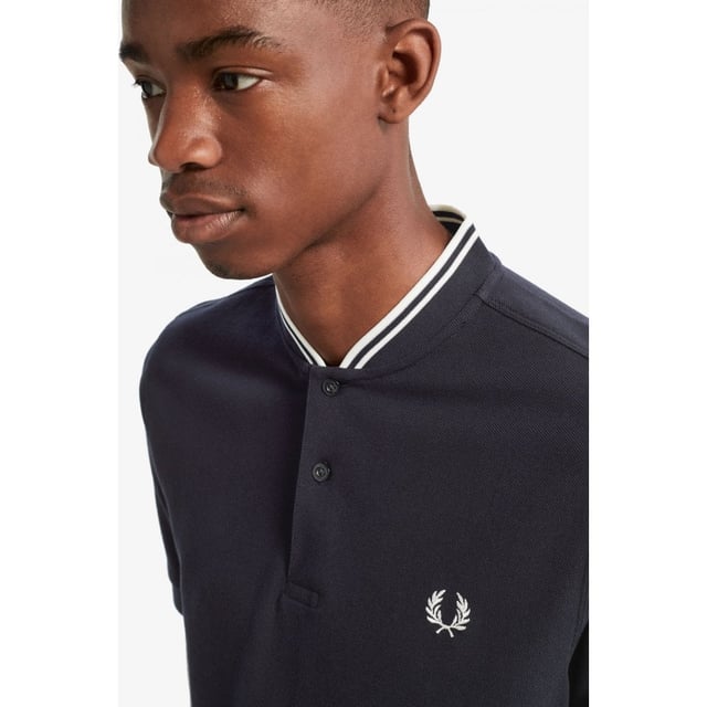 Bomber collar on sale polo shirt