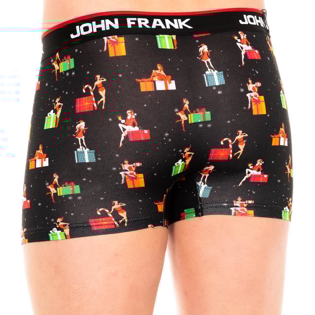 Boxer made of elastic cotton.
 Elastic rubber waistband, with the brand's name consecutively embroidered.
 Christmas print.
 Comfortable and breathable fabric.
 Anatomical front, with the ability to hold without squeezing.
 Seams seen in tone.
 Composition: 95% Cotton, 5% Elastane
 Care:
Wash at max temperature 40ºC.
 -Do not use bleach.
 -Supports dry cleaning.
 -Allows you to use a dryer.
 -Iron at max temperature. 130ºC.