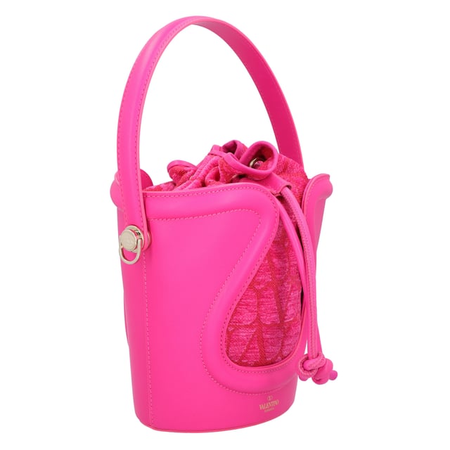 - Material: iconographic canvas
- Color: Pink
- Adjustable shoulder strap
- Drawstring closure
- made in Italy
- Dimensions: W14xH21xD10cm
