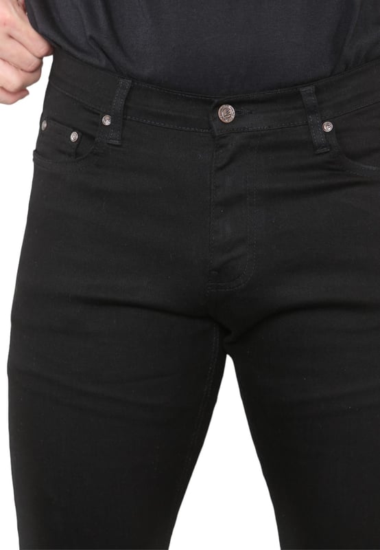 MYT Mens Skinny fit stretch jeans. Inside leg length 32 inches. These skinny fit jeans work to highlight your best shape and comfort and feature better stretch technology. 2 back pockets, 2 front pockets and a single coin pocket. Button fly, branded buttons and rivets. Branded PU leather waist label. Made from very comfortable hyper stretch denim fabric.
