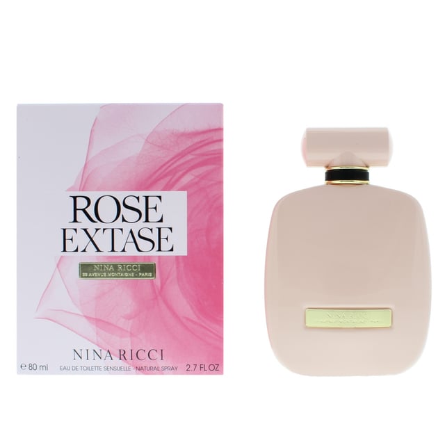 Rose Extase by Nina Ricci is a Floral Woody Musk fragrance for women. This is a new fragrance. Rose Extase was launched in 2017. Rose Extase was created by Francis Kurkdjian and Maa Lernout. Top note is red berries; middle notes are rose and raspberry; base notes are vanilla, musk and amberwood.