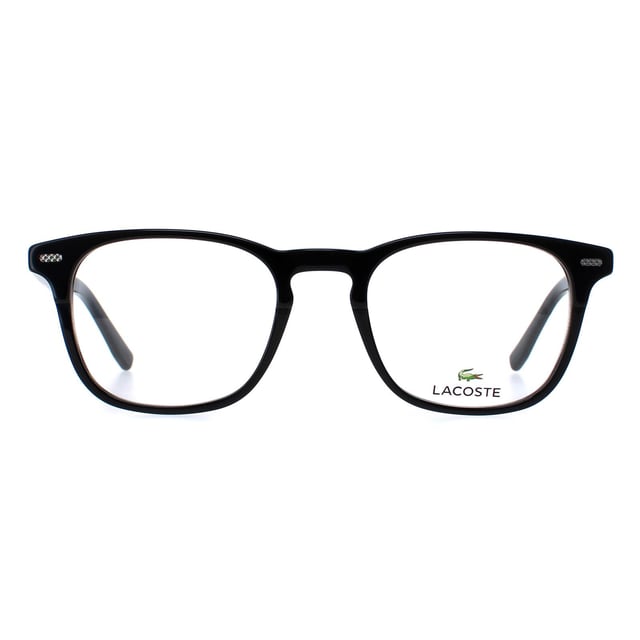 Lacoste Square Unisex Black L2832  Glasses are a modern and sophisticated eyewear option that exudes style and elegance. The frames are made of high-quality plastic that creates a sophisticated look that is both durable and comfortable.  The Lacoste branding on the temple adds a touch of elegance to these glasses,
