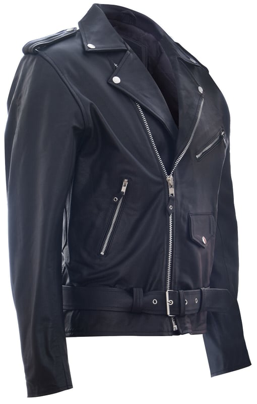 Esta chaqueta de cuero de corte ajustado, de hermosa confección y con una fusión perfecta de vanguardia y elegancia, es el accesorio de moda imprescindible de esta temporada. Imbuida de un espíritu de motociclista clásico, personificado por las hombreras con tachuelas en los hombros y los puños con cremallera para un ajuste más personalizado. Esta elegante prenda cobra vida gracias a una cremallera YKK descentrada en la parte delantera, acentuada por solapas anchas con muescas, hombreras y cinturón ajustable en la cintura. De longitud corta y corte ajustado, esta elegante chaqueta de motociclista rezuma estilo. Disponible en otros colores.