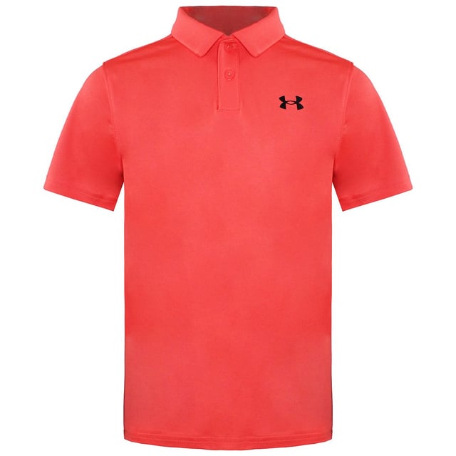 Under Armour Short Sleeve Collared Red Kids Performance Polo Shirt