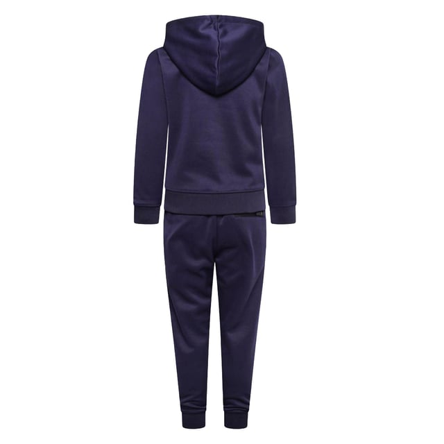 The Boys Sportswear Tracksuit Set is perfect for energetic boys. It is a two-piece set that includes a full-zip hoodie and matching sweatpants, which are ideal for casual and sporty activity. The hoodie has a smooth zipper closure, a comfortable hood, and a sophisticated colour-block design to make it look fashionable. The sweatpants have an elastic waistband and an adjustable drawstring for a secure and comfortable fit, as well as side pockets for convenience. This comfy tracksuit is perfect for every occasion, including school, outdoor play, or lounging at home, and it is machine washable too.