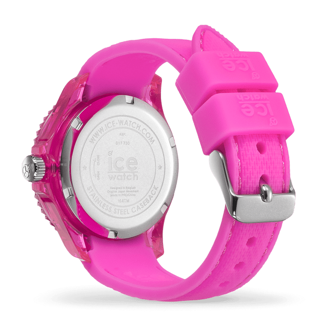 This Ice Watch Cartoon Analogue Watch for Child is the perfect timepiece to wear or to gift. It's Pink 35 mm Round case combined with the comfortable Pink Silicone will ensure you enjoy this stunning timepiece without any compromise. Operated by a high quality Quartz movement and water resistant to 10 bars, your watch will keep ticking. This colourful watch Comes with a Turn-able bezel it is perfect for every gift. The watch has a function: Luminous Hands. High quality 19 cm length and 16 mm width Pink Silicone strap with a Buckle. Case diameter: 35 mm, case thickness: 12 mm, case colour: Pink and dial colour: Pink.