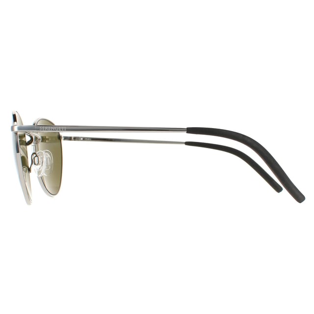 Serengeti ronde unisex glanzend zilveren mineraal gepolariseerd 555 nm hamel hamel zijn een stijlvolle ronde stijl gemaakt van lichtgewicht metaal. Siliconen neuskussentjes en plastic tempel tips zorgen ervoor dat de hele dag de spectrale controle en fotochromische technologie aanpassen en filtert licht aan perfectie, terwijl het logo van Serengeti op de slanke tempels voor merkauthenticiteit.
