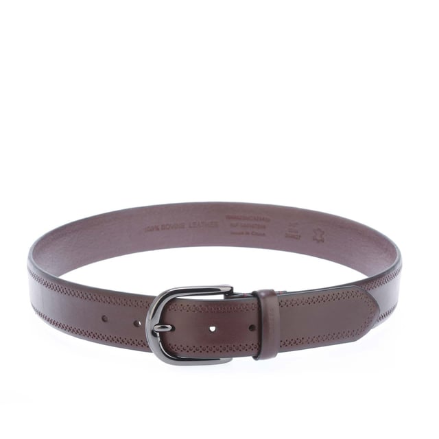 Ted Baker Picolt Broguing Leather Belt .- Adjustable after heavy lunches.- Polished metal buckle.- Ted Baker branded.- Brogue detailing.- 100% Bovine leather.- Ref: 268627RED.