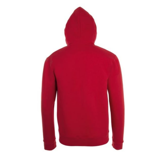 Heren Hoodie. Drop-schouder stijl. Geborsteld rugvlies. Kap met zelfgemaakt koord van stof. Ritssluiting aan de voorzijde over de gehele lengte. Twee voorzakken. Geribbelde manchetten en zoom. 260gsm. Stof: 50% Katoen, 50% Polyester. Herenborst (voor inches): S(36/38), M(38/40), L(41/42), XL(43/44), XXL(45/47).