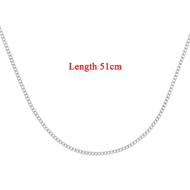 9K (375) witgoud: 2 gram; # Afmeting: 51 cm x 0,11 cm
