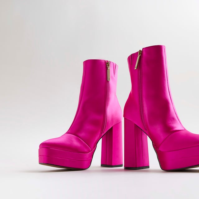 River island sales pink ankle boots
