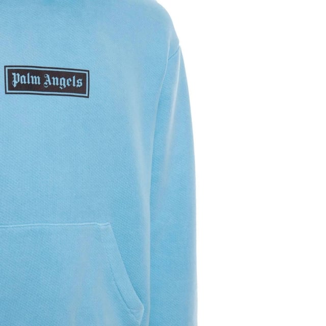 パーカー・フーディ Palm Angels Blue Cotton Sweatshirts パーカー・フーディ Palm Angels Blue Cotton Sweatshirts Palm
