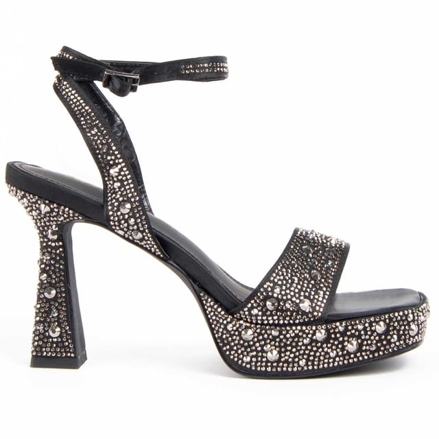 Women's high heel sandals. Comfortable fit. Natural leather insole. Manufactured by other brands for our brand. Approximate measurements: 9 cm heel and 2 cm platform.