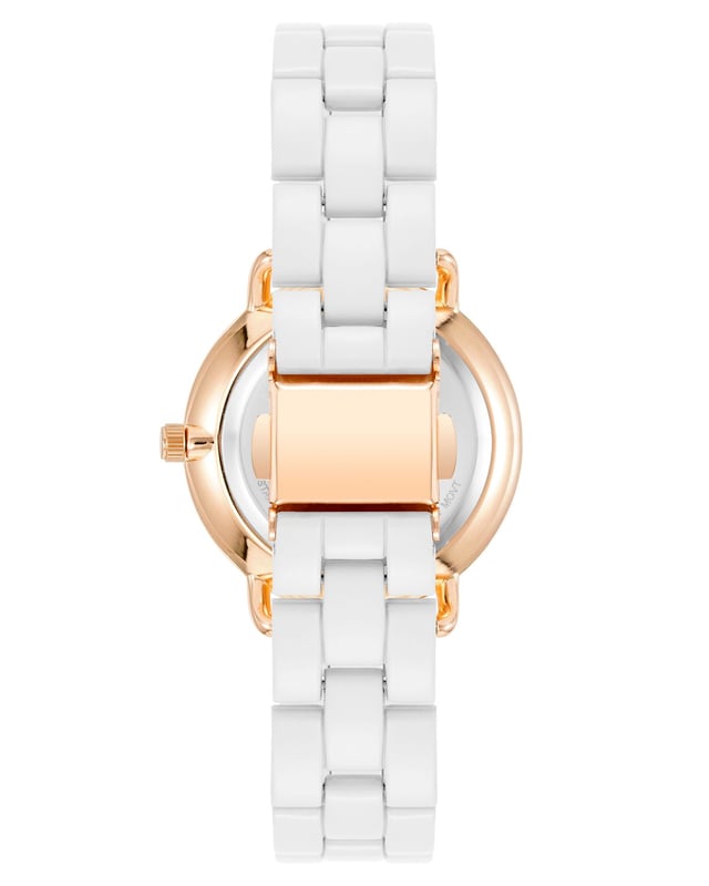 Geschlecht: Frauen
Hauptfarbe: Rose Gold
Uhrwerk: Quarz: Batterie
Anzeigeformat: Analog
Wasserdichtigkeit: 0 ATM
Verschluss: Faltschließe
Funktionen: Keine Zusatzfunktion
Gehäusefarbe: Rose Gold
Material des Gehäuses: Metall
Gehäusebreite: 36
Länge des Gehäuses: 36
Verkleidung: Rheinstein
Farbe des Armbands: Weiß
Material des Armbands: Metall
Breite der Armbandverbindung: 16
Umfang des Handgelenks (max.): 20.5
Lieferung umfasst: Uhrenbox
Stil: Mode
Gehäusehöhe: 8
Glas: Mineralglas
Displayfarbe: Weiß
Gangreserve: Keine Automatik
Lünette: keine
Uhren Extra: Keine