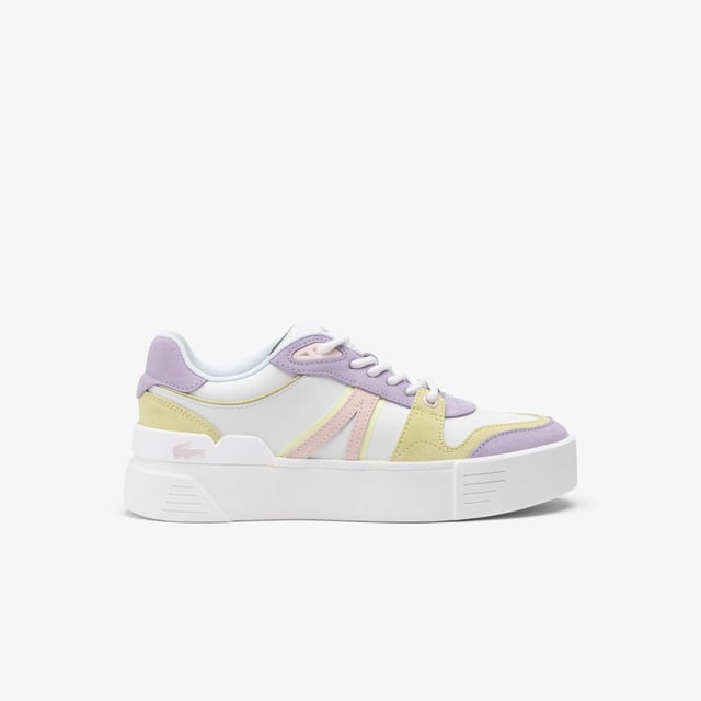 .• Court sneakers • Leather upper • Suede overlays • Botanical pastels colour blocking • Abstract floral print to the sock liner • Rubber outsole.