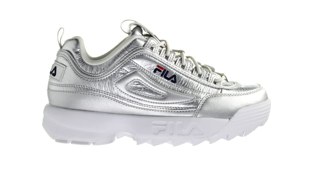 Fila white and silver hot sale