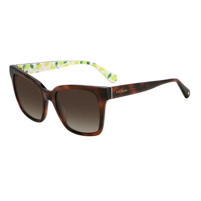 Kate Spade Vrouwen Zonnebril HARLOWGS086F5 - Materiaal: Acetaat - Kleur frame: Bruin - Afmetingen: 55/17/140 mm (Diameter lens / Brug formaat / Lengte veren)