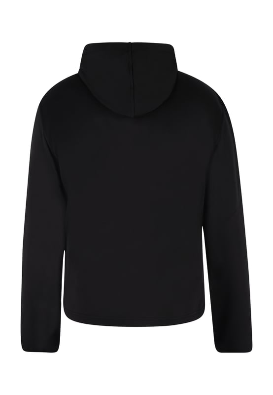 Entworfen für mühelosen Stil, präsentiert diese Kapuzenjacke eine schlanke Silhouette mit einem durchgehenden Reißverschluss und zwei Vordertaschen. Die klaren Linien und die reguläre Passform bieten einen vielseitigen Look, der für verschiedene Anlässe geeignet ist. Komplett mit langen Ärmeln und einer verstellbaren Kordelkapuze strahlt diese Jacke lässige Eleganz aus.  Jacke