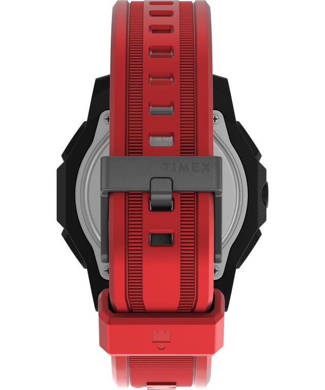 Dit Timex Heren horloge beschikt over een Quartz binnenwerk. De kast (46.5 mm mm) is vervaardigd uit Hars (Zwart) en heeft een Mineraalglas. De band is Rood Kunststof. Dit horloge uit de Timex Adrenaline reeks is een mooi en tijdloos geschenk. Verras jezelf of iemand anders met dit cadeau. Bovendien geniet u hierbij van 2 jaar garantie tegen alle fabricagefouten.
