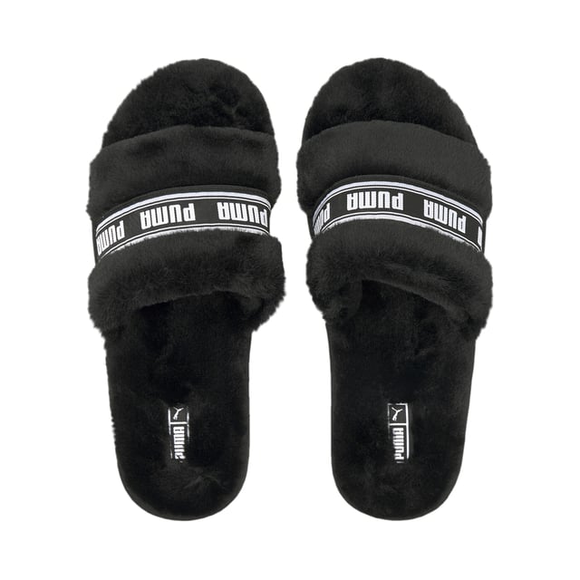 Puma shop fluffy slippers