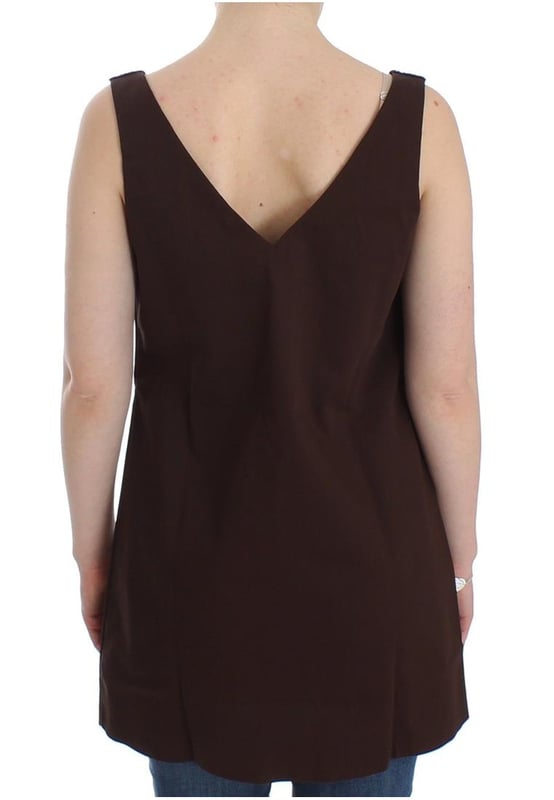Authentic Ermanno Scervino Beachwear tunic dress
  Made with 100% brown cotton stretch fabric
  Comfortable and stylish design
  Perfect for a day at the beach
  Made in Italy
  Includes logo details
  Must-have addition to your summer wardrobe
Material: 97% Cotton 3% Elastane