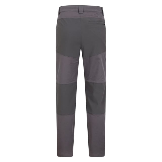 Material: Cotton, Elastane, Polyester. Design: Plain. Fastening: Stud, Zip Fly. Fabric Technology: DWR Finish, Water Resistant. Belt Loops, Reinforced Knee, Reinforced Panels, Reinforced Seat, Taped Seams. Pockets: 2 Side Pockets, 2 Thigh Pockets, 1 Back Pocket, Zip. Sun Rating: UPF 50+.