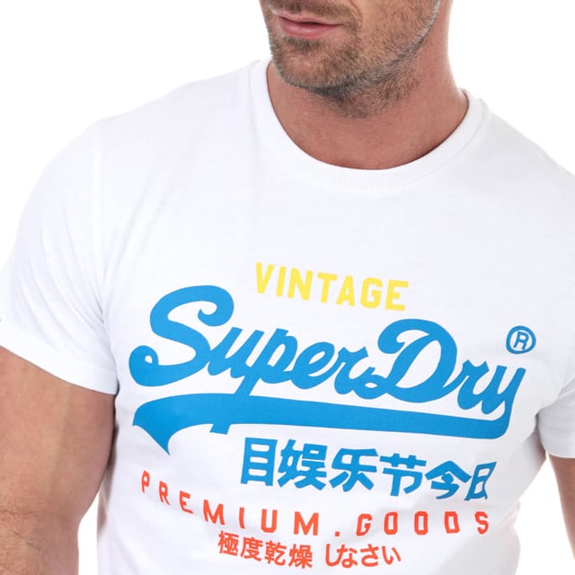 Superdry VL Tri-T-shirt voor heren, wit