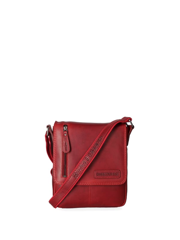 als man Crossbody tas met magnetische knoopsluiting. één met ritssluiting en één open binnenzak. één voorkant met ritssluiting en één achterkant met externe zakken met rits. verstelbaar in lederen schouderband. ontbrekend handvat. één binnenvakken. CrossbodytasHeren extern materiaal gevoerd met polyester binnenkant. Afmetingen: 20x22x6 cm. Modeproduct