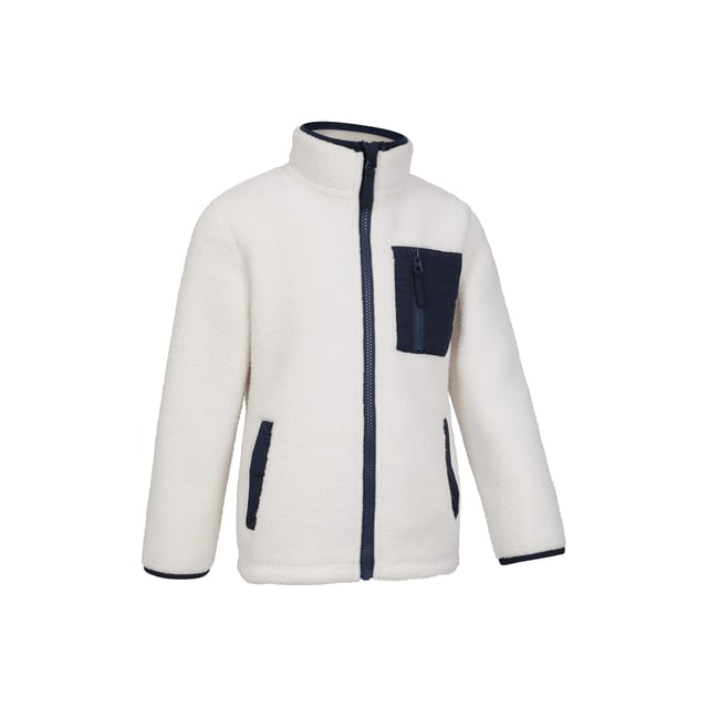 Fabric: Borg, Fleece, Soft Touch. Design: Contrast Colour. Fabric Technology: High Warmth. Cuff: Elasticated. Neckline: High-Neck. Sleeve-Type: Long-Sleeved. Pockets: 2 Side Pockets, 1 Chest Pocket, Zip. Fastening: Full Zip.