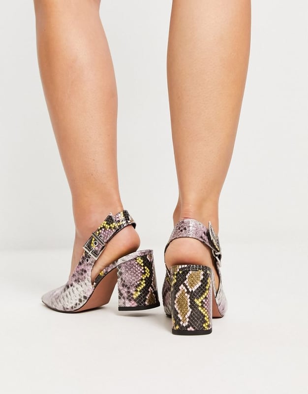 Wide fit hotsell snake print heels