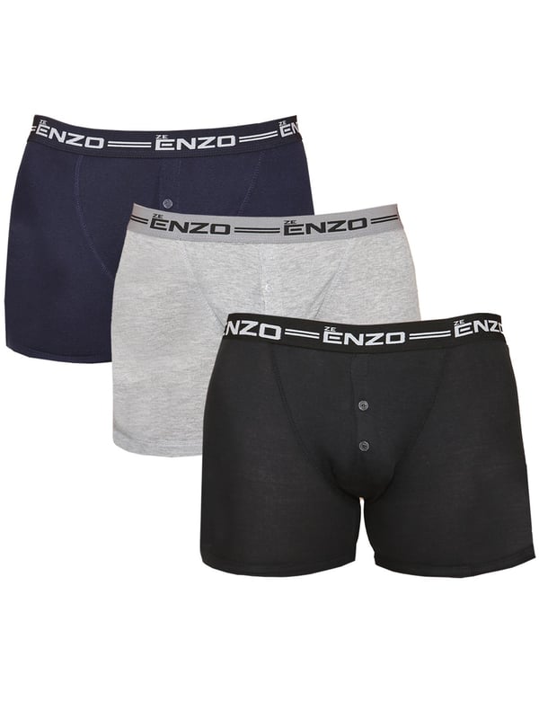 Enzo Mens Boxers 3 Pack Assorted