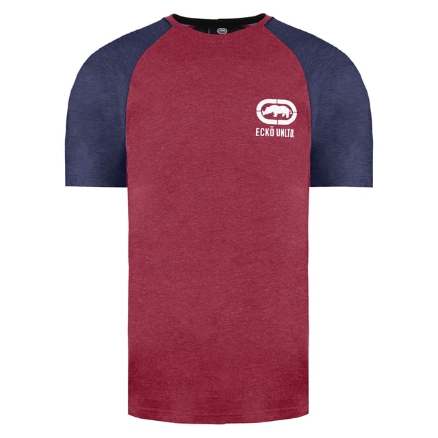 Ecko Unltd. Camiseta de sombra para hombre de la tripulación Burugndy Burugndy Efm04800 Borgoña Marl