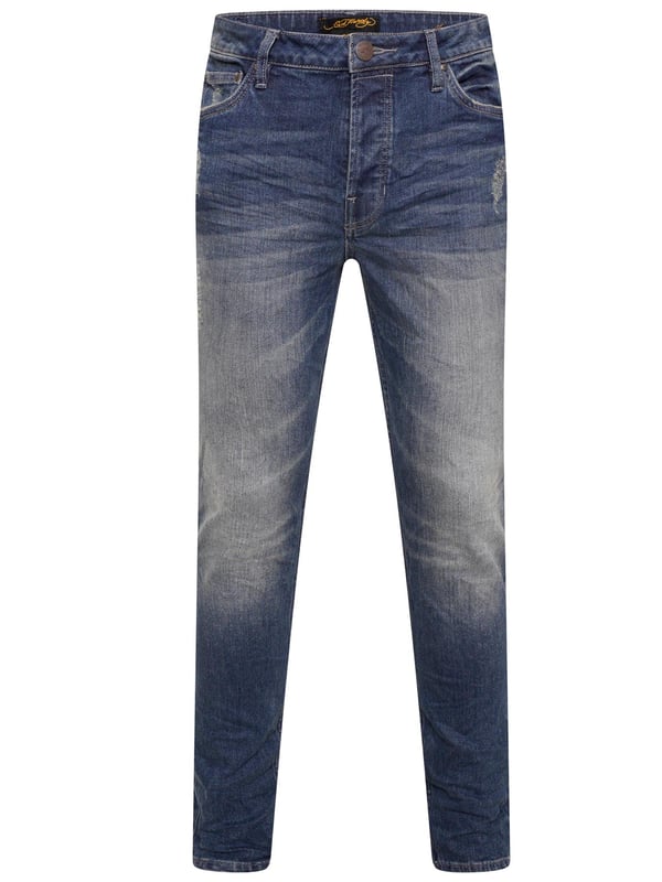 Ed Hardy Mens Slim Fit Jeans Light Wash