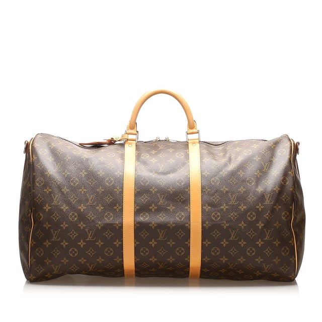 VINTAGE. RRP AS NEW. The Keepall Bandouliere 60 features the Monogram canvas body with vachetta trim, rolled vachetta handles, a detachable flat strap, and a two-way top zip closure.Exterior back is discolored. Exterior bottom is discolored. Exterior corners is discolored and scratched. Exterior front is discolored. Exterior handle is discolored. Exterior side is discolored. Buckle is scratched and tarnished. Zipper is scratched and tarnished.

Dimensions:
Length 34cm
Width 60cm
Depth 26cm
Hand Drop 34cm
Shoulder Drop 120cm

Original Accessories: Name Tag

Serial Number: TH0957
Color: Brown
Material: Canvas x Monogram Canvas x Leather x Vachetta Leather
Country of Origin: France
Boutique Reference: SSU92452K1407


Product Rating: GoodCondition

To help provide you with a wider range of products, this item will be shipped to you from an international warehouse. This means that the delivery may take a little bit longer than usual. Tracking details will be provided for you inside your dispatch email and in your account