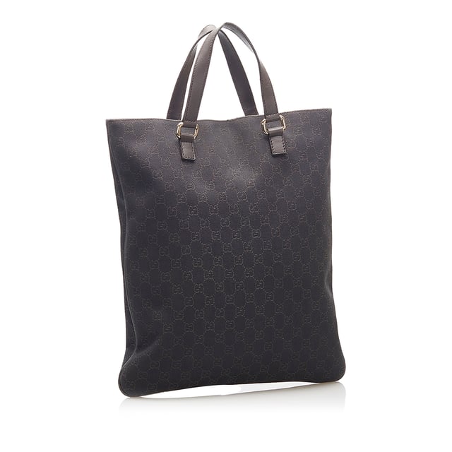 VINTAGE. RRP AS NEW. This tote bag features a canvas body, flat leather straps, open top with magnetic closure, and interior zip pocket.Exterior back is discolored. Exterior bottom is discolored. Exterior corners is discolored and scratched. Exterior front is discolored. Exterior handle is discolored. Exterior side is discolored. Buckle is scratched and tarnished. Padlock is scratched and tarnished. Interior lining is discolored. Interior pocket is discolored.

Dimensions:
Length 38cm
Width 34cm
Depth 2cm
Shoulder Drop 10cm

Original Accessories: This item has no other original accessories.

Serial Number: 272347 204046
Color: Brown
Material: Fabric x Canvas x Leather x Calf
Country of Origin: Italy
Boutique Reference: SSU95232K1342


Product Rating: GoodCondition