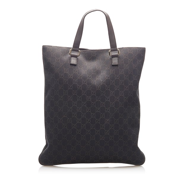 VINTAGE. RRP AS NEW. This tote bag features a canvas body, flat leather straps, open top with magnetic closure, and interior zip pocket.Exterior back is discolored. Exterior bottom is discolored. Exterior corners is discolored and scratched. Exterior front is discolored. Exterior handle is discolored. Exterior side is discolored. Buckle is scratched and tarnished. Padlock is scratched and tarnished. Interior lining is discolored. Interior pocket is discolored.

Dimensions:
Length 38cm
Width 34cm
Depth 2cm
Shoulder Drop 10cm

Original Accessories: This item has no other original accessories.

Serial Number: 272347 204046
Color: Brown
Material: Fabric x Canvas x Leather x Calf
Country of Origin: Italy
Boutique Reference: SSU95232K1342


Product Rating: GoodCondition