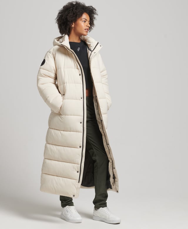 Puffer coat longline clearance