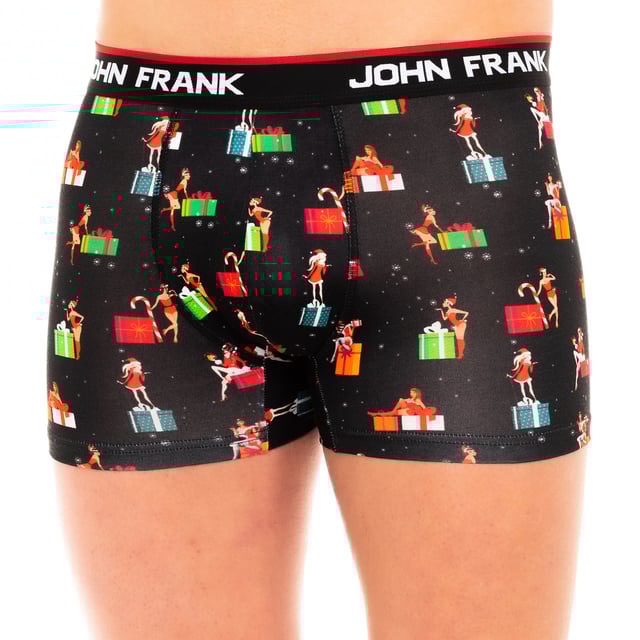 Boxer made of elastic cotton.
 Elastic rubber waistband, with the brand's name consecutively embroidered.
 Christmas print.
 Comfortable and breathable fabric.
 Anatomical front, with the ability to hold without squeezing.
 Seams seen in tone.
 Composition: 95% Cotton, 5% Elastane
 Care:
Wash at max temperature 40ºC.
 -Do not use bleach.
 -Supports dry cleaning.
 -Allows you to use a dryer.
 -Iron at max temperature. 130ºC.