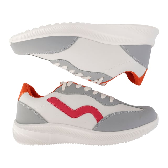 Regatta Dames/Dames Marine Retro Trainers (Sneeuwwitje/Roze toverdrank) Bovenstuk: Nylon, Synthetisch. Binnenzool: TECFOAM. Tussenzool: EVA-schuim, schokabsorberend. 7 Ogen. Stoftechnologie: Ademend, Lichtgewicht. Gewatteerde kraag, gewatteerde tong. Vlakke. Snit: Laag. Ontwerp: Kleurenblok. Teenstijl: Rond. Sluiting: Vetersluiting.