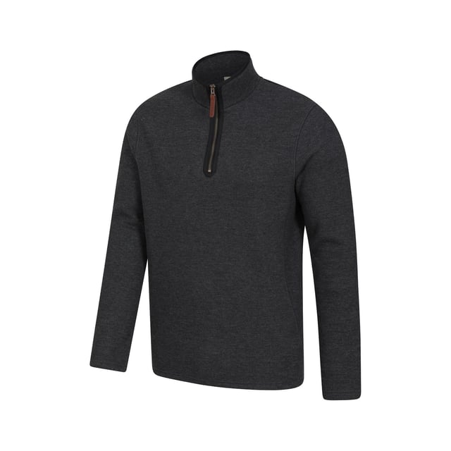 60% Cotton, 40% Polyester. Fabric: Bonded Fleece, Soft Touch. Design: Contrast Detail. Neckline: High-Neck, Zip Neck. Sleeve-Type: Long-Sleeved. Fabric Technology: Lightweight.