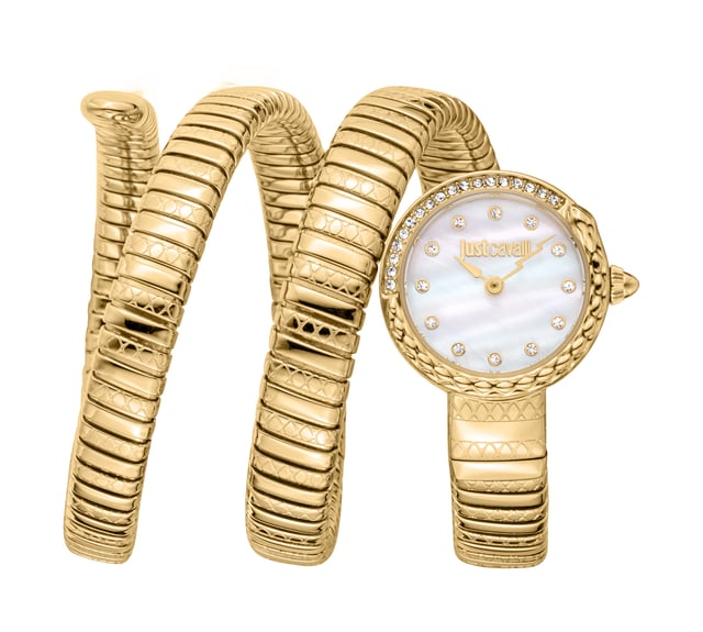 De Just Cavalli JC1L302M0025 uit de Signature Snake-collectie heeft een stijlvolle armband van roestvrij staal in goudkleur met een breedte van 10 mm. De kast heeft een breedte van 23 mm en is gemaakt van roestvrij staal met een gesloten achterdeksel. Het ontwerp is rond en is uitgerust met een mineraalglas voor duurzaamheid. Het horloge is waterdicht tot 30 meter (100 voet), waardoor het geschikt is voor dagelijks gebruik.