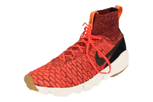 Nike Air Footscape Magista Flyknit Mens Trainers 816560   - Bright Crimson Gold 600