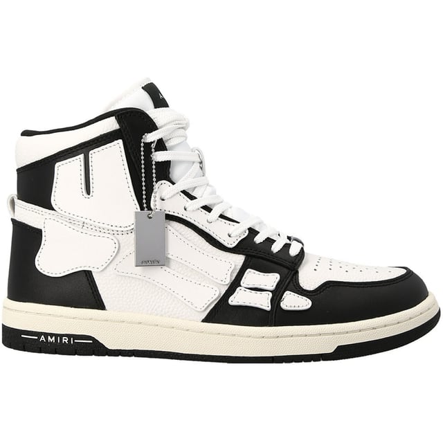 Amiri High Top Trainers, Leather Upper, Amiri Sneakers, Lace Fasten, Rubber Sole, 100% Leather, Black Shoes