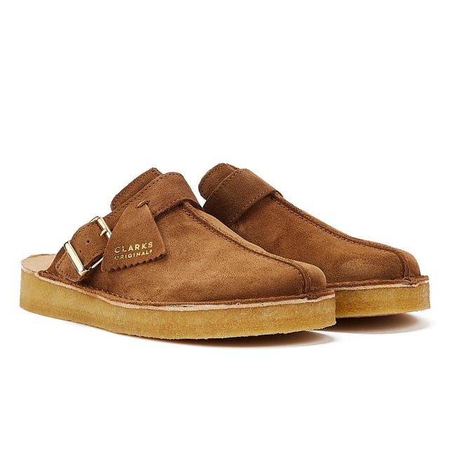 Clarks Trek Mule Suede Men's Brown Sandals