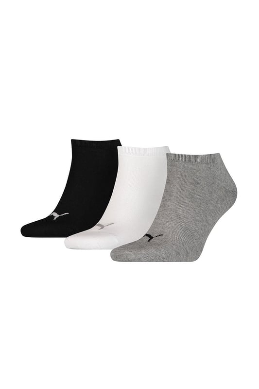 Puma Unisex Sneaker Plain 3 Pack in Grey/White/Black