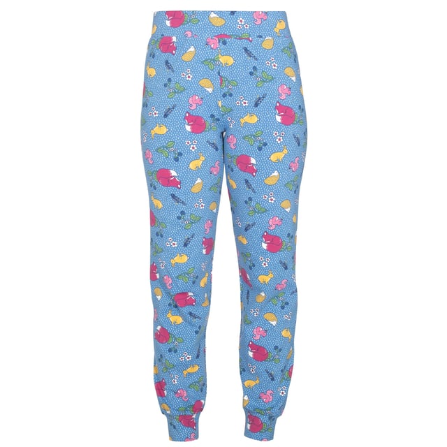 Staying in-in is the new going out-out and our cuffed Lyme loungers would be happy to accompany you! In our original animal ramble print, these full-length loungers (that cleverly work on any leg length) can be paired with many of our comfy and casual styles. Made in our organic cotton fabric with a little bit of stretch and with a deep elasticated waistband, their comfort, quality and sustainability is hard to beat.
