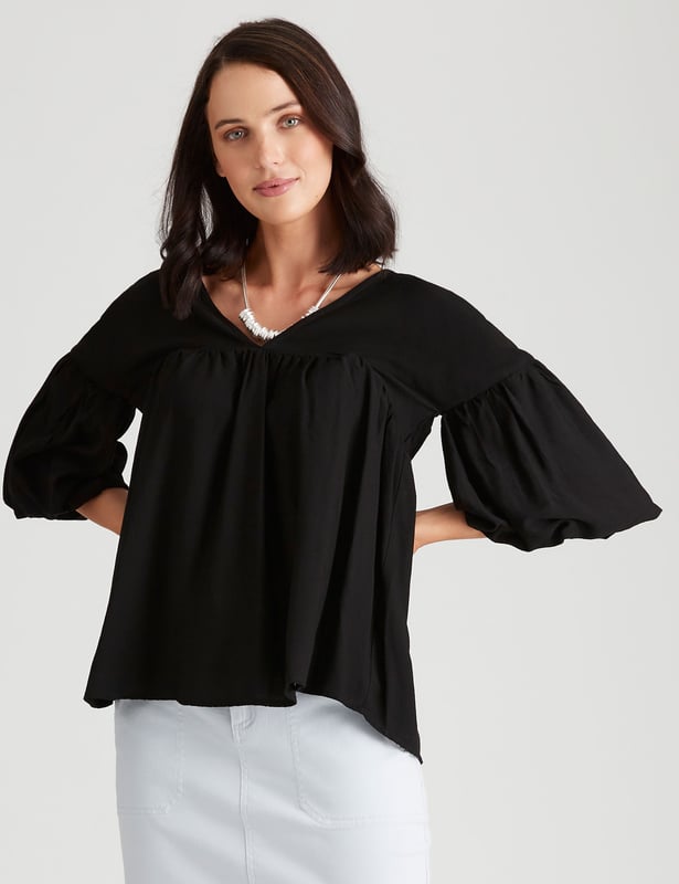 Smart casual on sale black tops