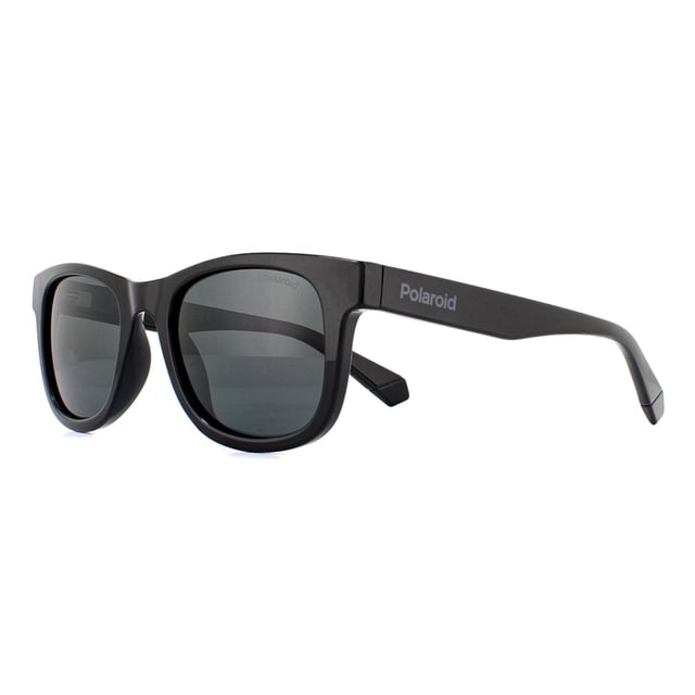 Polaroid Kids Sunglasses 8009/N/NEW 807 M9 Black Grey Polarized are a cool wayfarer style for kids with bright colours from Polaroid. The Polarized lenses will help protect a young person's eyes from glare which is even more important in developing young eyes.