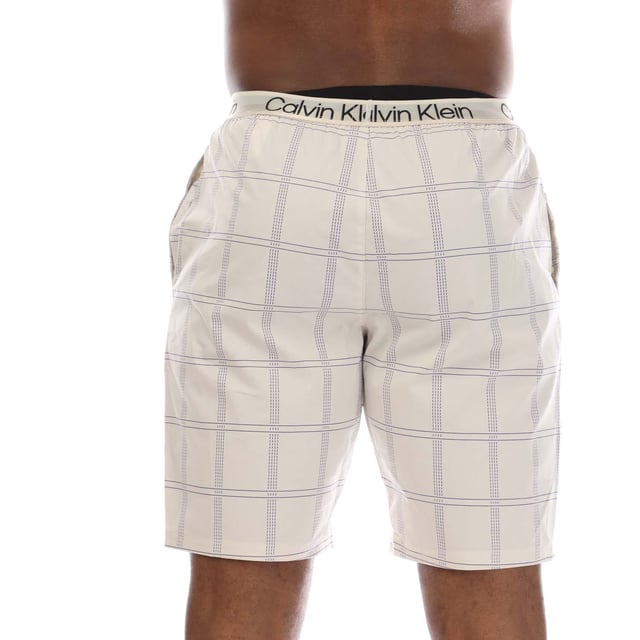 Mens Calvin Klein Shorts Pyjama Set in blue.T-Shirt:- Crewneck.- Short sleeves.- Printed logo.- 57% Cotton  38% Polyester  5% Elastane.Shorts:- Branded elastic waistband.- Side pockets.- Relaxed fit.- 98% Cotton  2% Elastane.- Ref: 000NM2183EO1M
